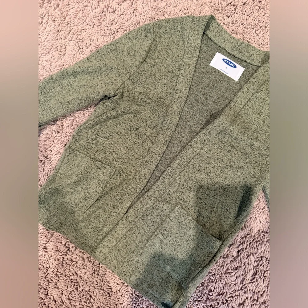 Old Navy Green Open-Front Knit Cardigan